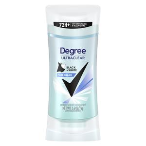 Degree Antiperspirant for Women Protects from Deodorant Stains Pure Clean Deodorant for Women 2.6 oz, Pack of 3