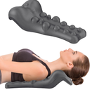 Neck and Shoulder Relaxer with Upper Back Massage Point, Cervical Traction Device Neck Stretcher for TMJ Pain Relief and Cervical Spine Alignment Chiropractic Pillow (Grey)