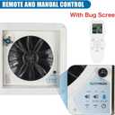 OUTPRIZE Upgraded Remote Control RV Roof Vent Fan with LED Light, 12V DC