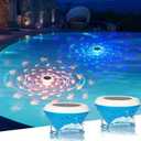 Solar Pool Lights Floating,Pool Lights with RGB Color Changing Fish Pattern,Waterproof LED Lights for Inground/Above Ground Pool, Hot Tub, Pond, Outdoor Garden & Party Decor (2)