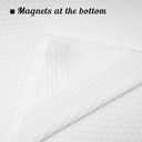 Mrs Awesome Embossed Microfiber Extra Long Shower Curtain Liner 71 x 84 inches, Soft Fabric Shower Curtain Washable and Water Repellent,71x84, White