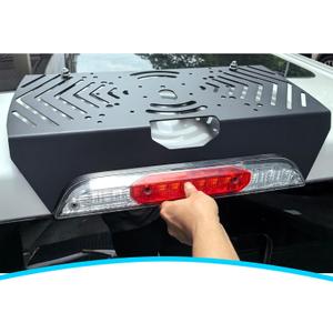 Metal Drill-Free Light Bar Cab Mount,Fit for Magnetic Strobe Light Bar and Magnetic Antenna,Compatible with Ford F150 (2015+), Ford F250 - F550 (2017+) Replace for Ford Accessories