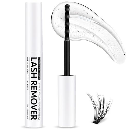 Miuffue Eyelash Glue Remover 5ML Cluster Lash Remover for Individual False Lashes, Bond and Wispys, Gentle Non-irritating Mascara Wand