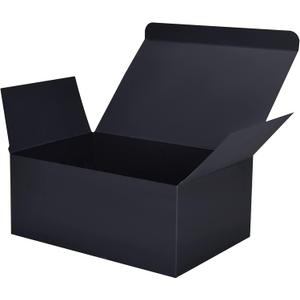 HUAPRINT Black Gift Boxes with Lids 9.5x6.5x4 inch,24 Pcs Paper Gift Wrap Box Bulk for Presents, Birthday, Bridesmaid Proposal, Groomsmen Engagements, Christmas, Wedding Party Favor, Cupcake, Crafting, Holidays