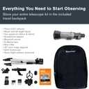 Celestron Travel Scope 70DX Portable Refractor Telescope 70mm Aperture, Fully-Coated Glass Optics Includes Bonus Phone Adapter, Backpack & More Ideal for Beginners & Travel