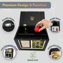 Pet Urns for Dogs & Cats | Black Bamboo Pet Cremation Box with Hair Keepsake Case | Dog Ashes Urn Set with Paw Print Kit | Photo Album & ID Plate | Pet Memorial for Dogs or Cats up to 150 lbs