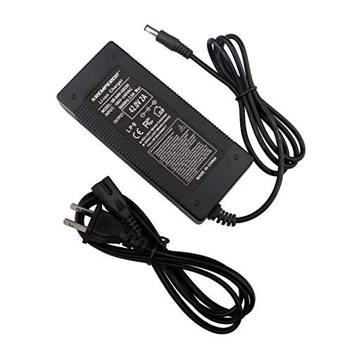 42V 2A Charger 36V Li-ion Battery Fast Charger Replacement for Razor/Jetson/Voyage/gotrax/ninebot and Most 36V 10S Lithium Battery Device Output 2A 1 Prong DC-Round Port 5.5