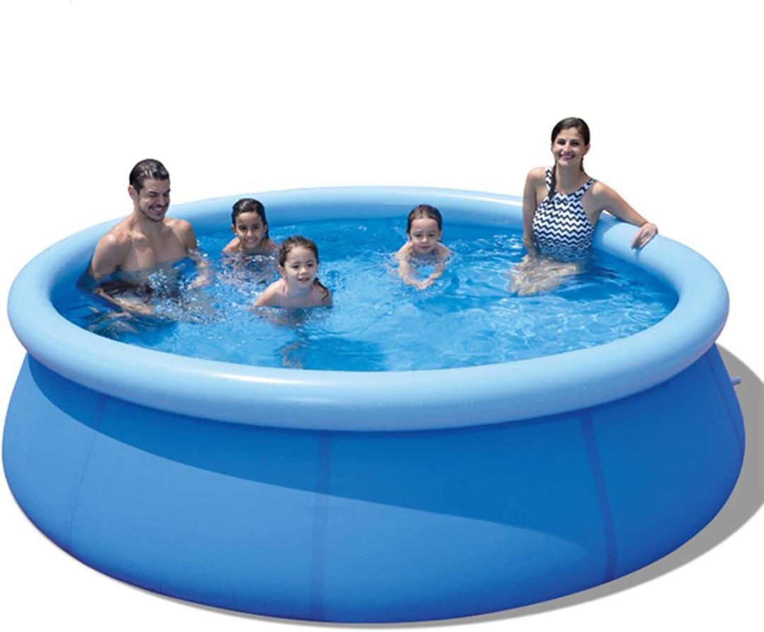 Inflatable Top Ring Swimming Pools for Adults Outdoor Easy to Set ( 12 ft X 36 in) Blue