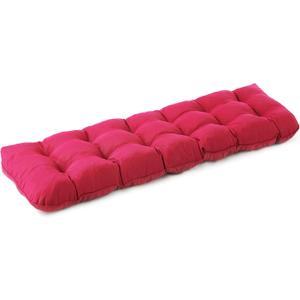 IPYNBAP Outdoor Bench Cushion, 48x18x5 Inch, Waterproof Bench Cushion for Outdoor/Indoor Furniture, Tufted Patio Bench Seat Cushion, Fade Resistant Outdoor Cushions for Porch Swing Couch, Burgundy