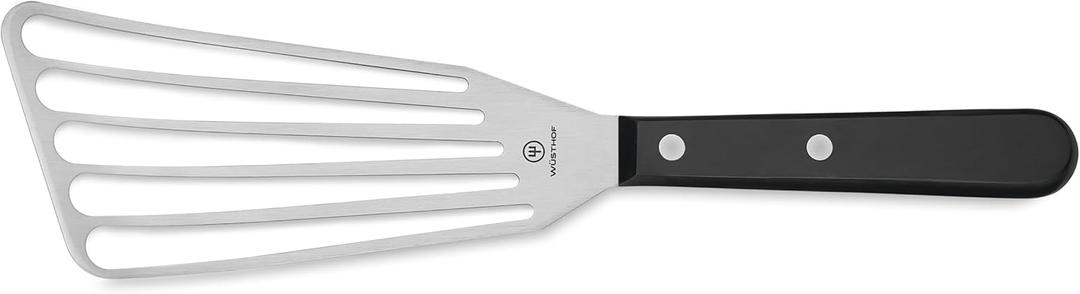 WSTHOF Gourmet 6.5" Offset Slotted Spatula,Silver/Black