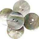 Natural Mother-of-Pearl Shell Buttons - AKOYA - 7 Sizes - Produced in Spain (20 mm) (Round)