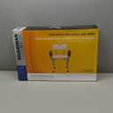 Medline Shower Chair Seat with Padded Armrests and Back, Heavy Duty Shower Stool for Bathtub, Slip Resistant Shower Seat with Adjustable Height, Shower Bench for Inside Shower with 350 lb Capacity (Pack of 1, White)