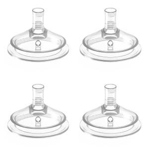 Nipples for Philips Avent Baby Bottles, Natural Trainer Sippy Cup My Grippy Spout/Natural Trainer Sippy Cup, Soft 100% Silicone Nipples, Fast Flow 5, 8m+ (Straw Nipple(4 pieces))
