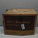 Amazon Aware 100% Bamboo 3-Ply Toilet Paper, Unscented, 24 Rolls, FSC Certified, 350 Sheets, 8400 Count, Pack of 24, Plastic-Free