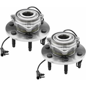 Vurkcy 515096 Front Wheel Bearing Hubs Assembly Fit 2007-2014 Chevy Cadillac GMC Silverado Suburban 1500 Tahoe Avalanche Sierra 1500 Yukon XL Escalade ESV EXT 4WD AWD, 6 Lugs w/ABS, Pair Hubs