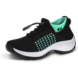 STUNAHOME Orthopedic Sneakers Breathable Women Walking Shoes Slip on Trainers Women's Comfortable Casual Ladies Athletic Shoe Thick Bottom, SIze 40
