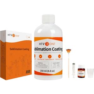 HTVRONT Sublimation Coating for All Hard Substrates-250ml Glossy Waterproof Sublimation Coating for Mugs, Glass, Tumblers, Sublimation Coating for Ceramics, Tiles, Stainless Steels with Super Adhesion