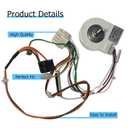 W11224591 Refrigerator Evaporator Fan Motor Compatible with Whirlpool Fridge Evaporator Fan Motor Assembly Part for KitchenAid for Maytag W11215582 Fan Motor for IKEA W10728111 W10865431