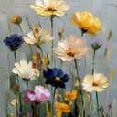 CHWGLFGG Paint by Numbers Kit for Adults Beginner, Wild Flowers Adult Paint by Number Kits on Canvas, DIY Acrylic Oil Easy Painting by Numbers for Home Wall Decor 16X20 inch (Without Frame)