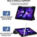 Compatible with iPad Air 11 Inch Case M4/M3/M2(2026/2025/2024),Compatible with iPad Air 5th/4th (2022/2020) Generation 10.9 Inch Case Pencil Holder Cute Women Girls-Black Leopard Cheetah