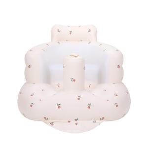AirSwim Inflatable Baby Chair, Inflatable Baby Seat for Babies 3 Months and Up, Summer Blow Up Chair with Built in Air Pump, Infant Floor Seats for Learning to Sit, Palying, Camping, Tulip