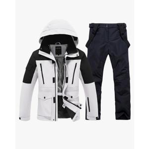 YEEFINE Men's Ski Suit Two Piece Insulated Snowsuits Snow Jacket and Pants Set Waterproof Winter Snowboard Suits Outdoor XL jacket and