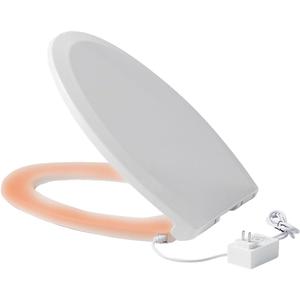 (Heated Toilet Seat with Plug-in and Seat Soft Close,New technology for skin feel surface, Easy InstallationElongated)