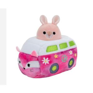12 Pcs Squishmallow Squishville Mini 2 inch Quinn Kangaroo Hippie Pink VW Van Vehicle 12 Pcs Squishmallow Squishville Mini 2 inch Quinn Kangaroo Hippie Pink VW Van Vehicle