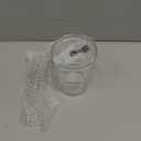 13oz Glass Tumbler with Straw and Lid Sealed, Carry On Reusable Iced Coffee Cups,Thick Wall Glass Coffee Drinking Glassware Cups (A1-clear)