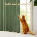 RYB HOME Sliding Glass Door Curtains 96 inches Long, Semi Sheer Thick Light Filtering Grommet Drapes for Bright Airy Privacy Space Living Room Dining Room, Olive Green, 2 Panels