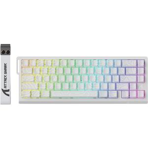 ATTACK SHARK X68 HE Rapid Trigger Mechanical Gaming Keyboard 60% Wired with Adjustable Actuation, Hall Effect Magnetic Switch, 8KHz Polling Rate, RGB Backlit, Top Mount, Side Printed Keycap