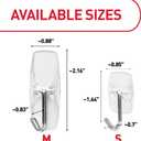 Command Small Clear Wire Toggle Hooks, 10 Wall Hook and 12 Strips, Damage-Free Hanging with Adhesive, Great for Hanging, Organization and Storage, Holds up to 0.5 lb