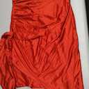 BEAGIMEG Women's Sexy Ruched Sleeveless Deep V Elegant Cocktail Evening Party Maxi Dress (Red), XL