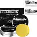 2PCS Titanium Ceramic Wax Cream, Strong Protection Car Coating Polishing Wax, Auto Car Scratch Repair Remover Paste, Polish Vehicle Paint Care, Lasting Protection Mild Formula Polish 