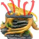 Bearded Dragon Basking Platform,Reptile Hide Cave with Heat Storage Slate Stone,Leopard Gecko Basking Rock Climing Decor for Turtle,Ball Pythons,Lizard,Snake,98.73.7 inch