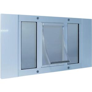 Ideal Pet Products Aluminum Sash Window Pet Door, Adjustable to Fit Window Widths from 33" to 38", Medium 7 x 11-1/4 Flap Size