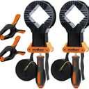 HORUSDY 4-Piece Band Clamp, Woodworking Frame Clamp Strap Holder for Picture Strap Clamp Strap Clamp (4-Piece Band Clamp)