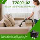 72002-02 Vacuum Cleaner Rocker On-Off Switch Compatible with Oreck Buster B Handheld Vacuum Cleaner Replace O-050-082 430000966(Pack of 2)
