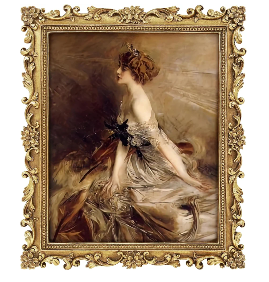 Gold 8x10 Picture Frame Vintage Antique Baroque for Wall or Tabletop Display, Ornate Gothic Victorian Frames Matted to 5x7 Photo