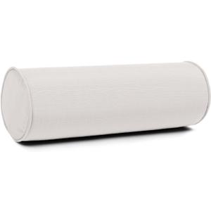 Sherry Kline Sunrise Indoor/Outdoor Neck Bolster Corded Edge Filled Pillow Eggshell 6"x18" Set of 2