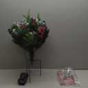 Set of 1 18 Inch Lighted Outdoor Christmas Tree with Remote, Timer, Multi-Color Lights, Battery Operated Pre-lit Frosted Pathway Urn Filler, Christmas Porch Decorations for Home, Porch & Yard