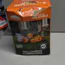 8FT Length Halloween Inflatables Pumpkin Outdoor Decoration, Witch, Ghost, with Blow Up Pumpkin Inflatables Decorations Built-in LED Lights & Powerful Air Blower for Party Garden Halloween Decor