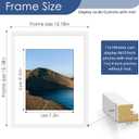 PEALSN 11x14 Picture Frame Set of 6, Display Pictures 8x10 with Mat or 11x14 without Mat for Wall Mounting or Table Top Display, Photo Frames Collage for Wall Decor, White