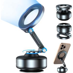 Upgrade Electric Vacuum Magnetic Phone Holder for Car, 360 Rotating Car Phone Mount for iPhone 17pro/16/15/14/13 for Car/Mirror/Smooth Surfaces Gifts for Men Women
