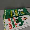 Funny Elf Christmas Towels, 2 Pack Holiday Bathroom Hand Towels, Buddy The Elf Merch Gifts Kitchen Dish Towels Set, Christmas Kitchen Bathroom Decorations, White Elephant Gifts Stocking Stuffers (Toilets)