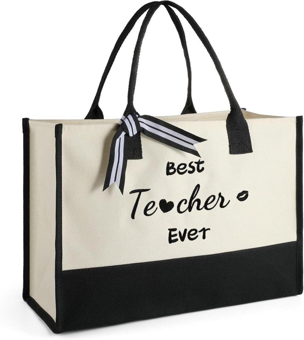 Teacher Appreciation Gifts Teacher Tote Bag for Women Birthday Gifts for Women Large Utility Bag for Beach Travel