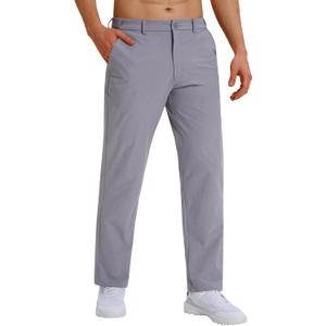 CNBQDD Dress Pants for Men Lightweight Golf Casual Slacks (Gray, L)