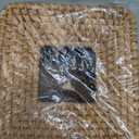 Rattan Square Tissue Box Cover, 5.7" x 5.7" x 5", Decorative Woven Facial Tissue Holder with Hinged Top Lid, Natural Color