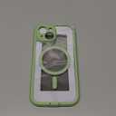 for iPhone 15 Case, Compatible with MagSafe, Built-in Privacy Screen Protector and Camera Protection, Anti Spy Full Body Dustproof Shockproof Hard Phone Case 6.1", Mint Green