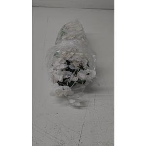 12Pcs Artificial Wisteria Flowers 3.6 Feet/Piece White Dense Artificial Fake Wisteria Vine Ratta Hanging Garland Silk Flowers String Home Party Wedding Decor (White-Dense)